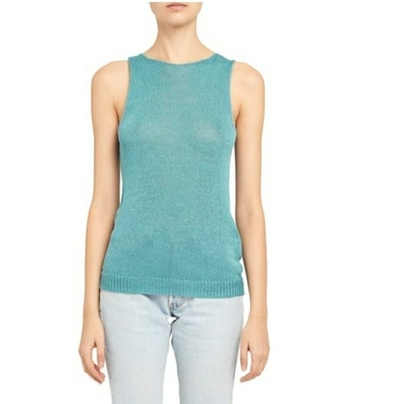 Theory Tops - 𝅺THEORY Sleeveless Sweater Teal Size Petite/Small